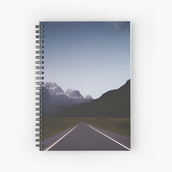 Mountain peaks Sleep in the darkness of the night.  Quiet valleys are full of fresh haze Spiral Notebook