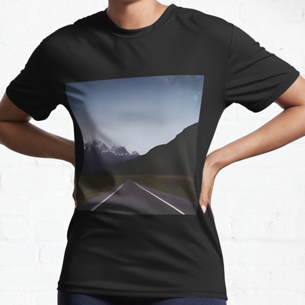 Mountain peaks Sleep in the darkness of the night.  Quiet valleys are full of fresh haze Active T-Shirt