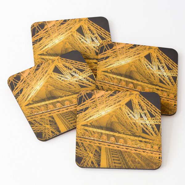 Item preview, Eiffel Tower Golden Scaffolding at Night, Paris designed and sold by SafariByMarisa.