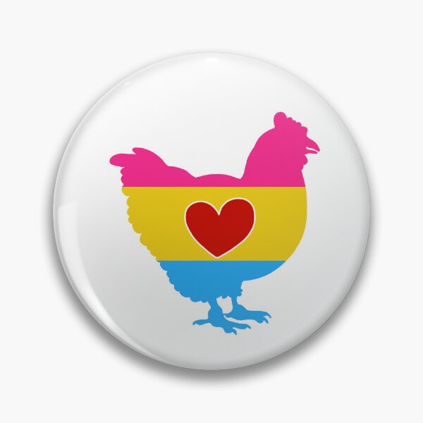 Item preview, Chicken Lover - LGBTQ Pansexual Flag Heart 02 White designed and sold by Puddmuppy.