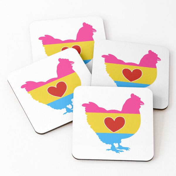 Item preview, Chicken Lover - LGBTQ Pansexual Flag Heart 02 White designed and sold by Puddmuppy.