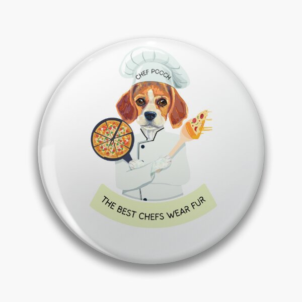 Item preview, Funny adorable Beagle Pizza Chef quote: The Best Chefs Wear Fur  designed and sold by PixelPizzazz.