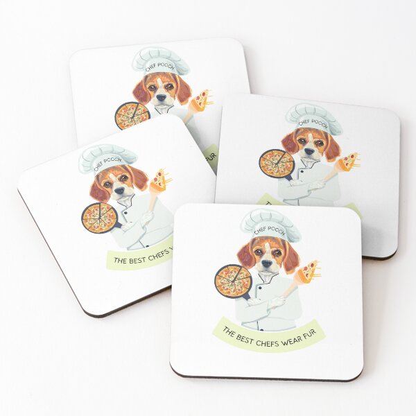 Item preview, Funny adorable Beagle Pizza Chef quote: The Best Chefs Wear Fur  designed and sold by PixelPizzazz.