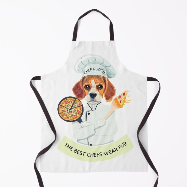 Item preview, Funny adorable Beagle Pizza Chef quote: The Best Chefs Wear Fur  designed and sold by PixelPizzazz.