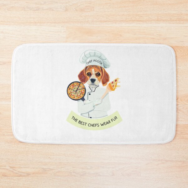 Item preview, Funny adorable Beagle Pizza Chef quote: The Best Chefs Wear Fur  designed and sold by PixelPizzazz.