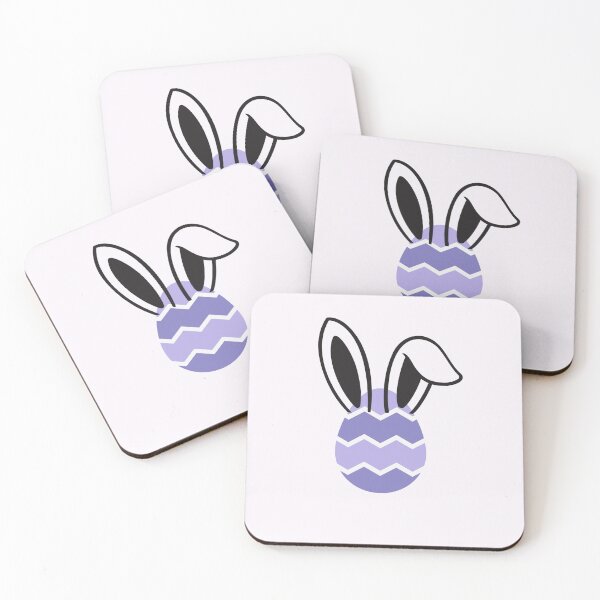 Item preview, Easter: Purple Egg With Black Bunny Ears  designed and sold by TaraTs.