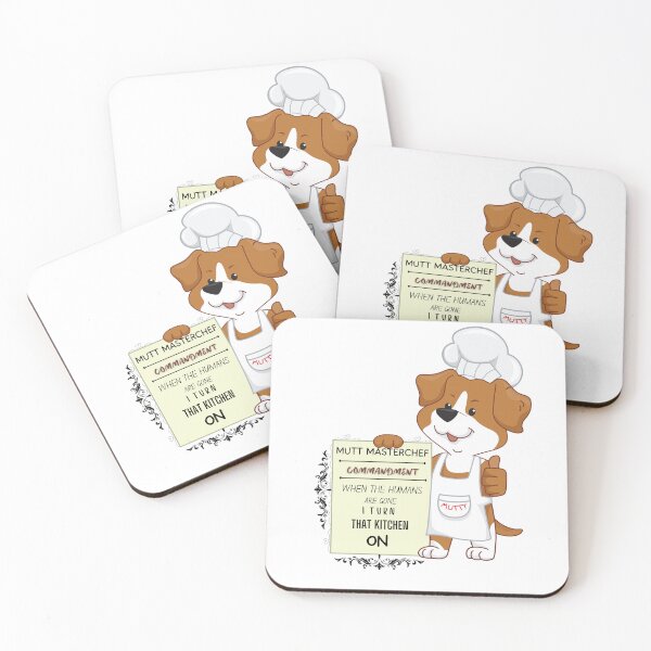 Item preview, Funny Dog Mutt chef -- Quote/Meme: When the humans are gone I turn that kitchen on designed and sold by PixelPizzazz.