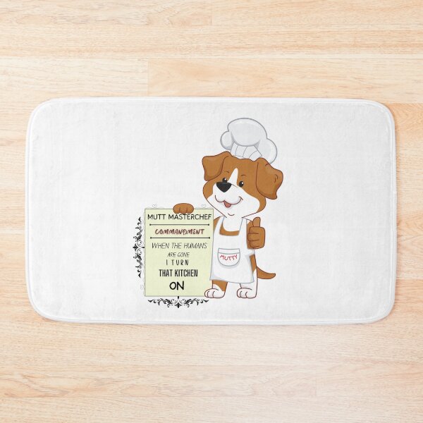 Item preview, Funny Dog Mutt chef -- Quote/Meme: When the humans are gone I turn that kitchen on designed and sold by PixelPizzazz.