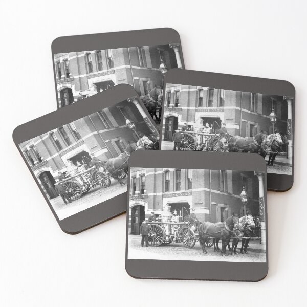 Item preview, 1895 Boston Fire Department, Engine Company 25, Fort Hill Square designed and sold by retrophotoworks.