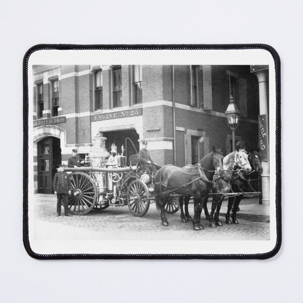 Item preview, 1895 Boston Fire Department, Engine Company 25, Fort Hill Square designed and sold by retrophotoworks.