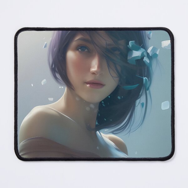 Mountain peaks sleep in the darkness of the night.  Quiet valleys are full of fresh haze Mouse Pad