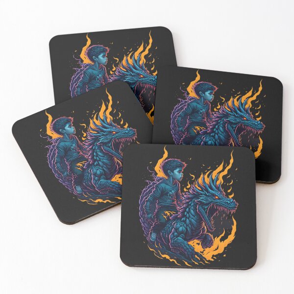 Item preview, Fierce Battle - A Boy Riding A Dragon - Our Anime- Gaming Character Design  designed and sold by Chromatic-Art.