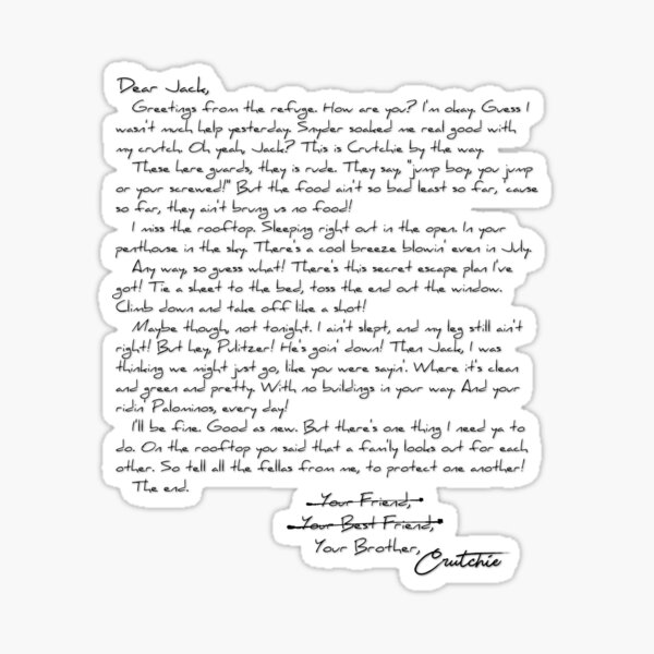 Letter from the Refuge Sticker