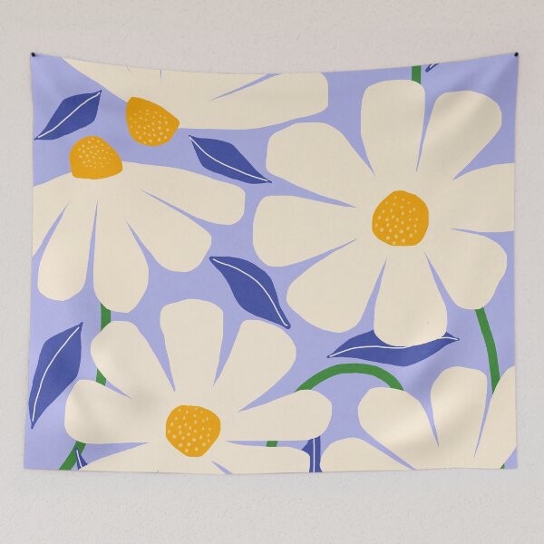 Item preview, Wild Daisies - periwinkle designed and sold by Gale Switzer.