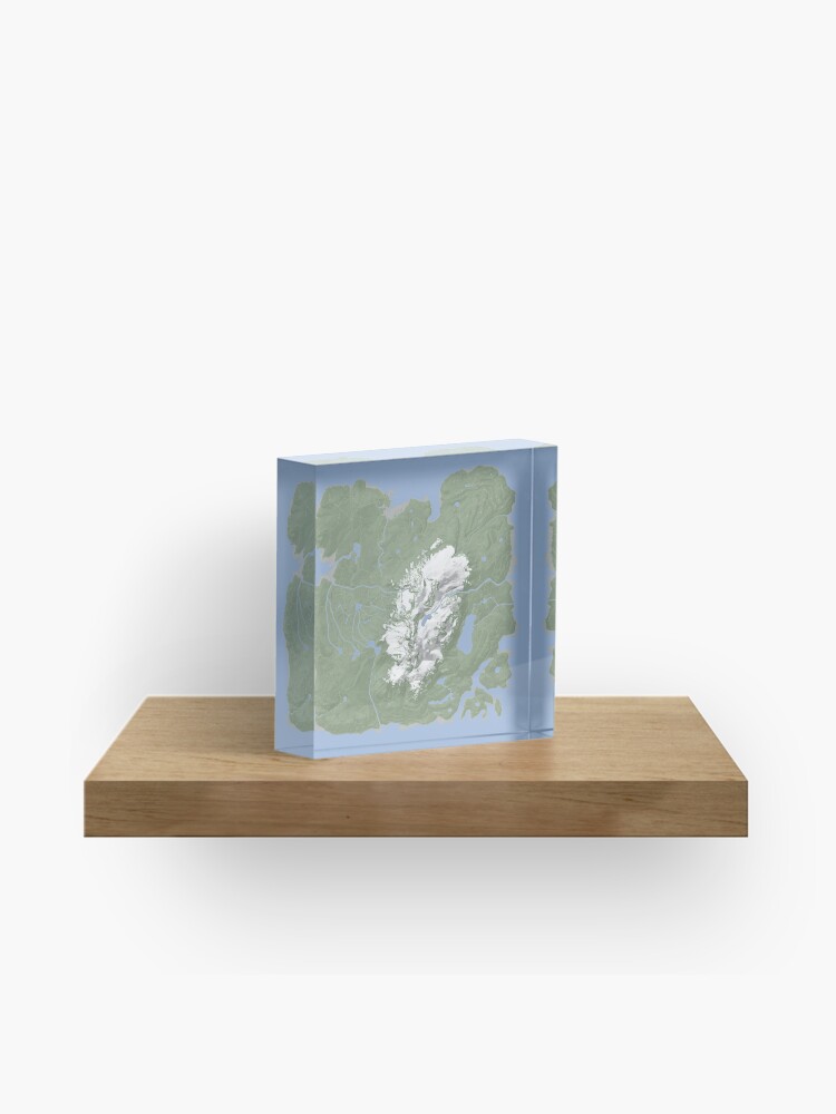 Sons of the Forest Map Acrylic Block for Sale by The Pathfinders