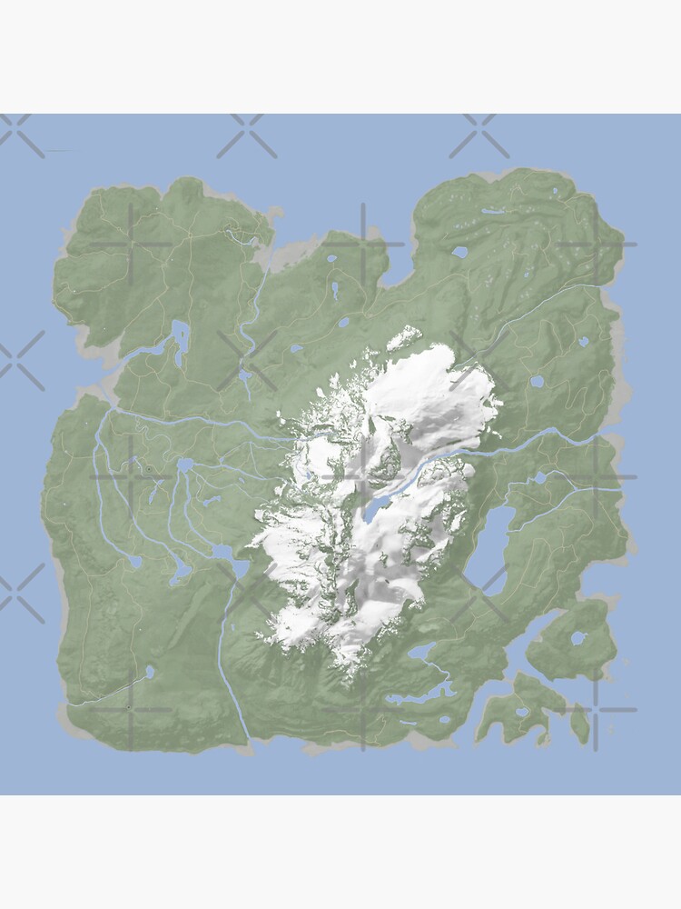 Sons of the Forest Map Acrylic Block for Sale by The Pathfinders