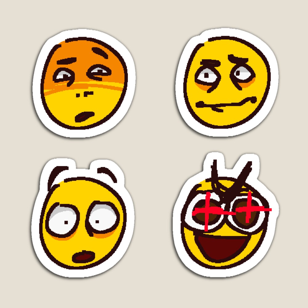 Cursed emoji 1 Sticker for Sale by yellowthefool