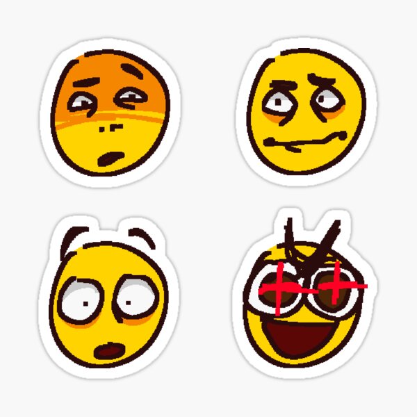 Cursed Emojis Sticker for Sale by gsill