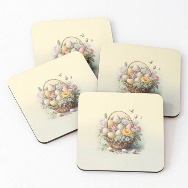 Item preview, Easter basket with colorful Easter eggs designed and sold by AdamPolak.