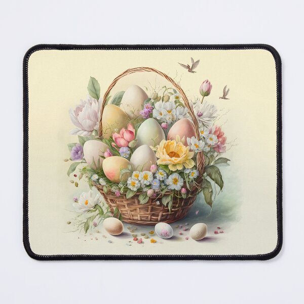 Item preview, Easter basket with colorful Easter eggs designed and sold by AdamPolak.