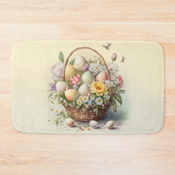 Item preview, Easter basket with colorful Easter eggs designed and sold by AdamPolak.
