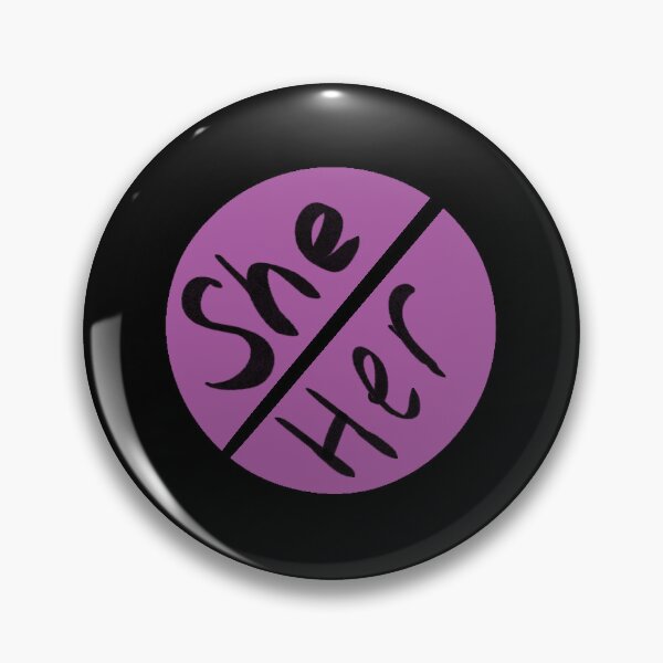 Item preview, She/Her Badge designed and sold by GlitxhBean.