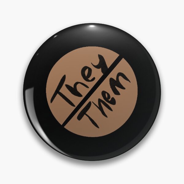 Item preview, They/Them Badge designed and sold by GlitxhBean.