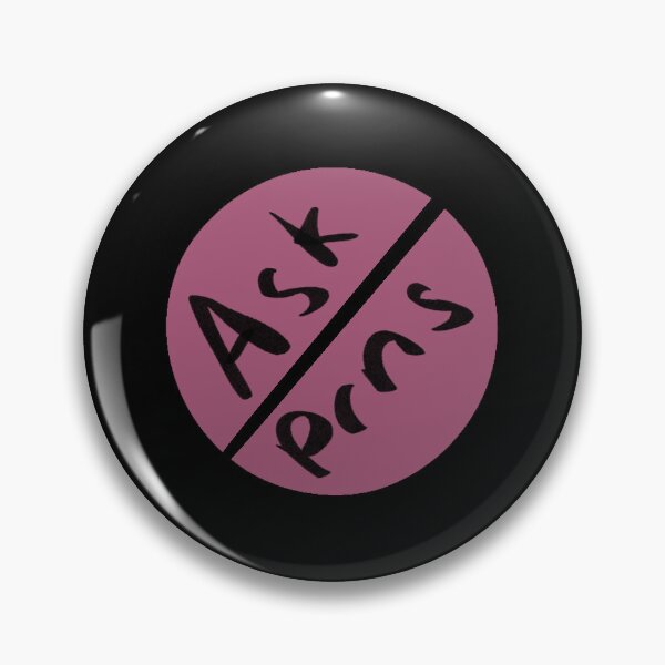 Item preview, "Ask Pronouns" Badge designed and sold by GlitxhBean.