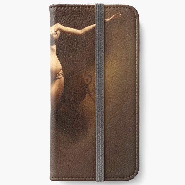 Mountain peaks sleep in the darkness of the night.  Quiet valleys are full of fresh haze iPhone Wallet