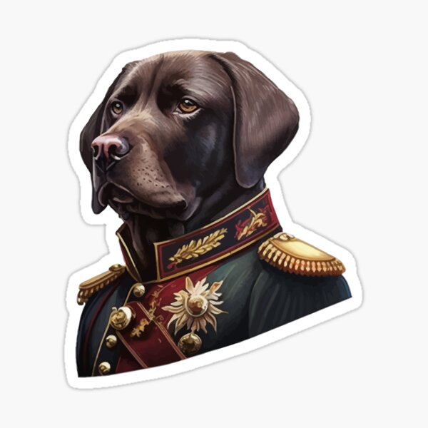 Item preview, Chocolate Lab Napoleon Uniform Labrador Portrait designed and sold by k3rstman1.