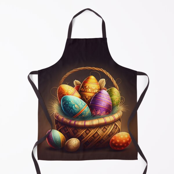 Item preview, Easter basket with colorful Easter eggs designed and sold by AdamPolak.