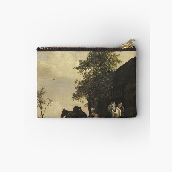 Item preview, Figures with Horses by a Stable (Paulus Potter) designed and sold by ArtHistorical.