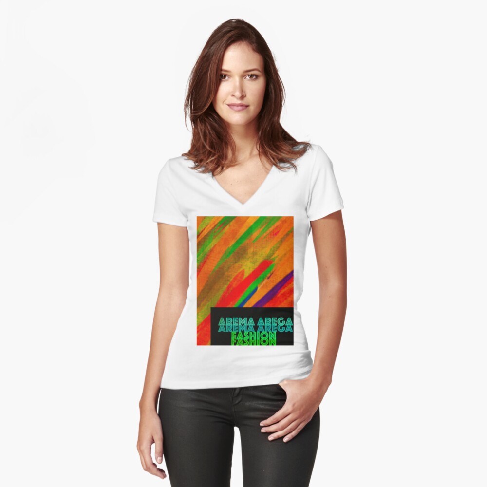 Item preview, Fitted V-Neck T-Shirt designed and sold by aremaarega.