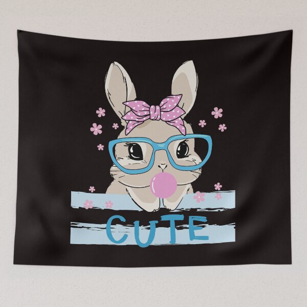 Item preview, Cute Bunny With Leopard Glasses Bubblegum Easter Day designed and sold by Christmas222.