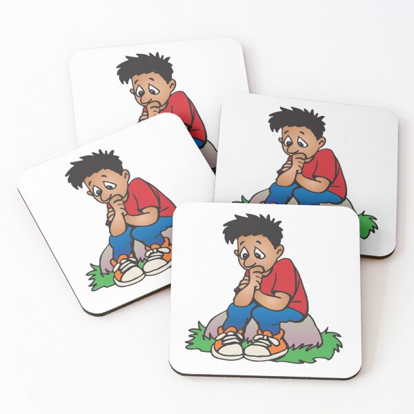 Item preview, Atychiphobia Boy Sitting On A Rock Thinking  designed and sold by Pebasfa.