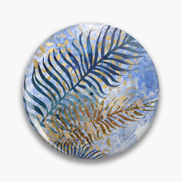 Aperçu de l'œuvre Art de la feuille bleue et dorée créée et vendue par JITRA.