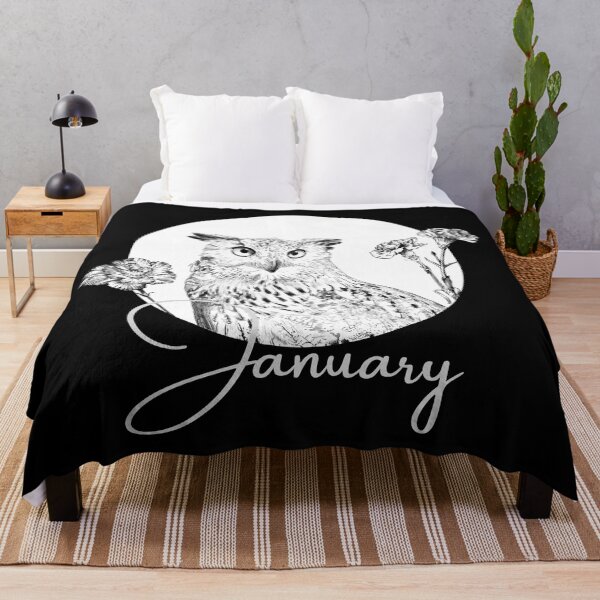 Item preview, Owl and Carnations - January Birth Flowers and Birds designed and sold by RenaM-Art.