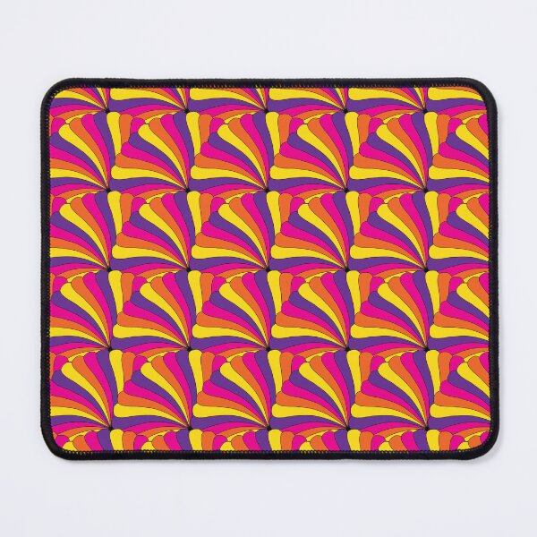 Aperçu de l'œuvre Motif de coque esthétique des années 60, nuances lumineuses, orange, rouge et rose créée et vendue par MadfishDesigns.