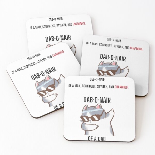 Item preview, Debonair vs Dabonair cool cat with the shades funny definition design designed and sold by PixelPizzazz.
