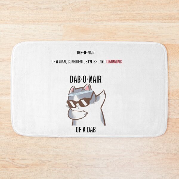 Item preview, Debonair vs Dabonair cool cat with the shades funny definition design designed and sold by PixelPizzazz.