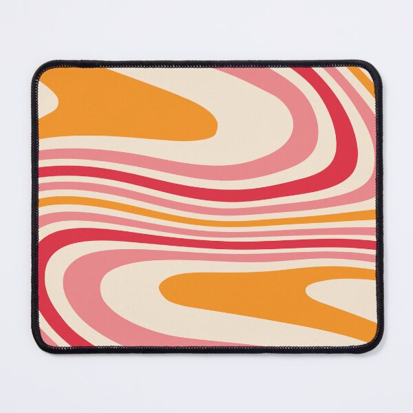 Item preview, Sixties Swirly Stripes in Pink, Orange and Red designed and sold by MadfishDesigns.