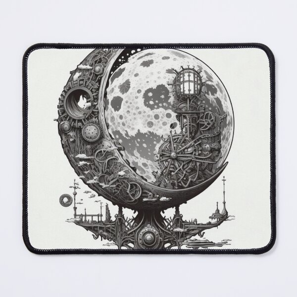 Item preview, Steampunk Moon - Sticker and T-Shirt Design designed and sold by MindAsylum.