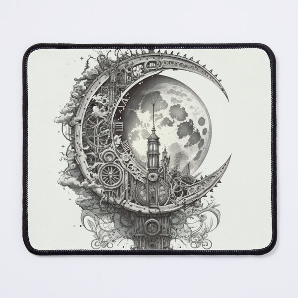 Item preview, Steampunk Moon #3 - Sticker and T-Shirt Design designed and sold by MindAsylum.