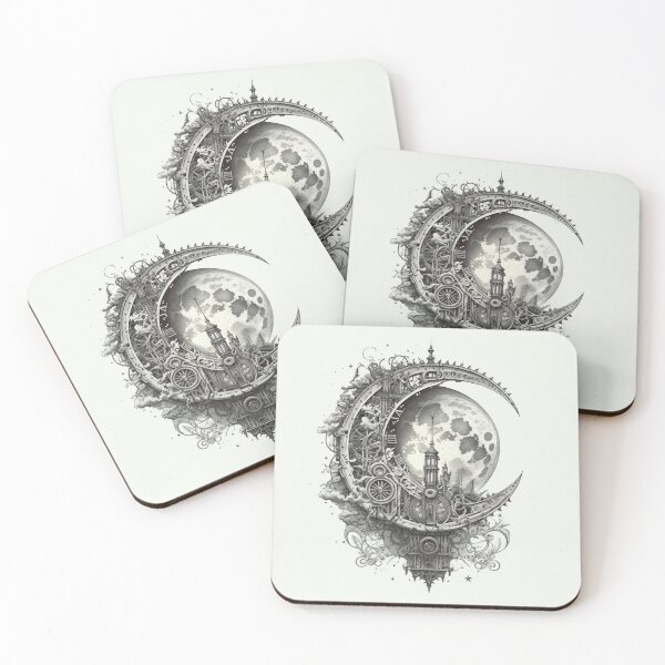 Item preview, Steampunk Moon #3 - Sticker and T-Shirt Design designed and sold by MindAsylum.