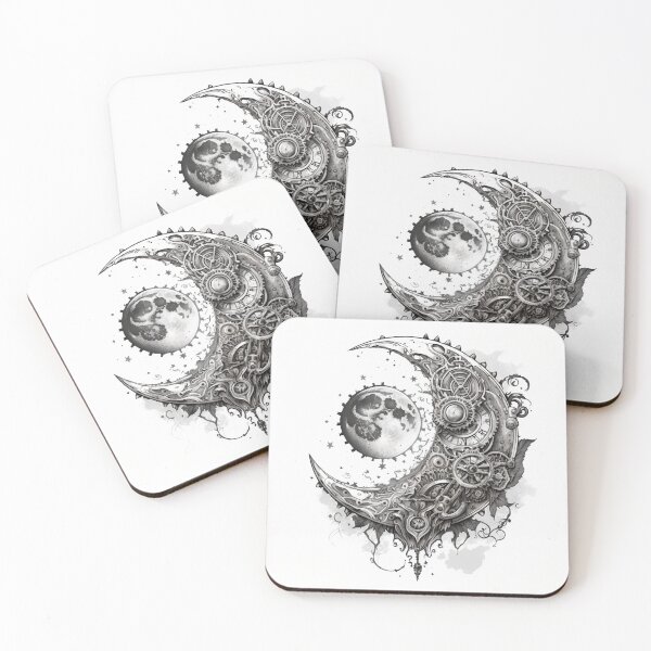 Item preview, Steampunk Moon #4 - Sticker and T-Shirt Design designed and sold by MindAsylum.