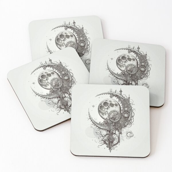 Item preview, Steampunk Moon #5 - Sticker and T-Shirt Design designed and sold by MindAsylum.