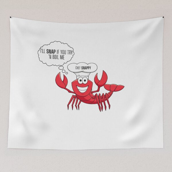 Item preview, Chef Snappy, don't boil the crab funny meme/quote children design designed and sold by PixelPizzazz.
