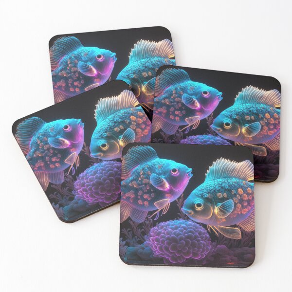 Item preview, Flashlight fishes AI Photos / bioluminescent fish 1 designed and sold by jetaiart.
