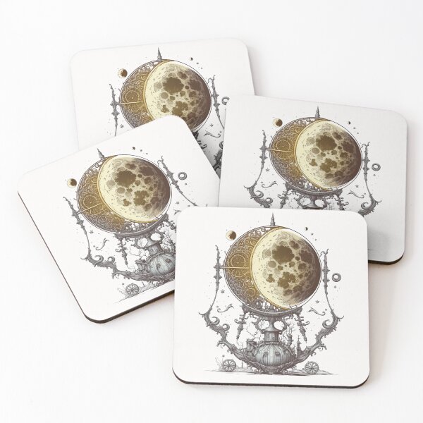Item preview, Steampunk Moon #7 - Sticker and T-Shirt Design designed and sold by MindAsylum.