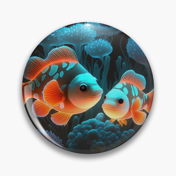 Artikelvorschau, Flashlight fishes AI Photos / bioluminescent fish / luminous 2 entworfen und verkauft von jetaiart.